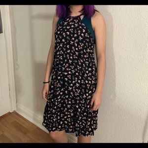 Black flowered dress